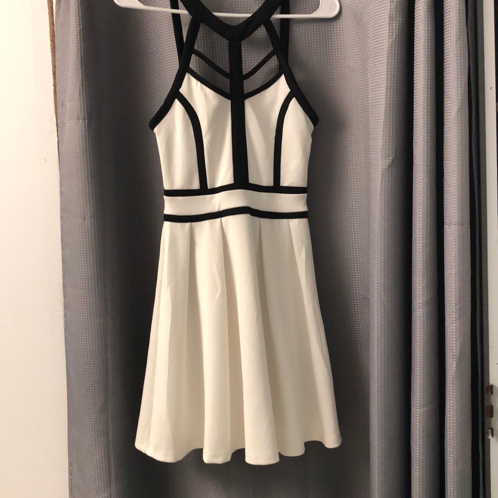 Black and white cut out dress